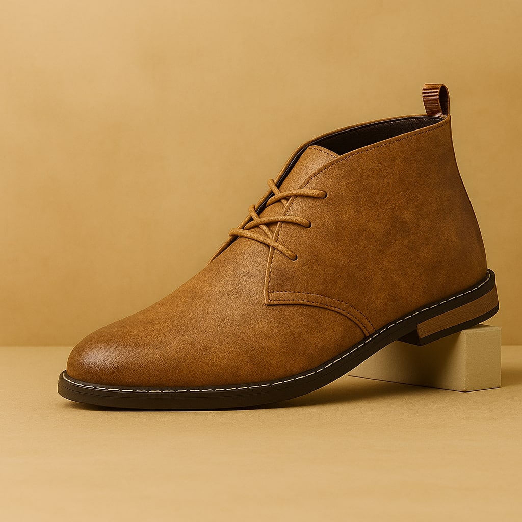 Guzman Men's Hand-Stitched Leather Chukka Boots – Durable Footwear