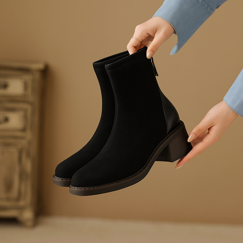 Arielle Women's Ankle Boots – Luxurious Suede with Enhanced Comfort Cushioning