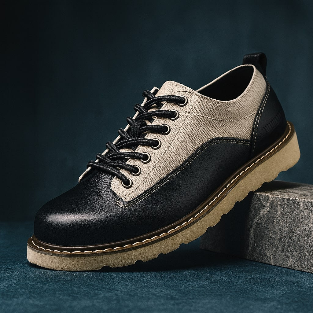 Felix Men's Oxford Shoes – Cushioned Comfort Dress Shoes with Mixed Materials