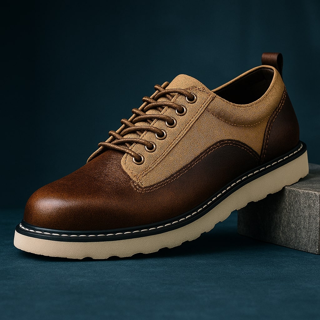 Felix Men's Oxford Shoes – Cushioned Comfort Dress Shoes with Mixed Materials
