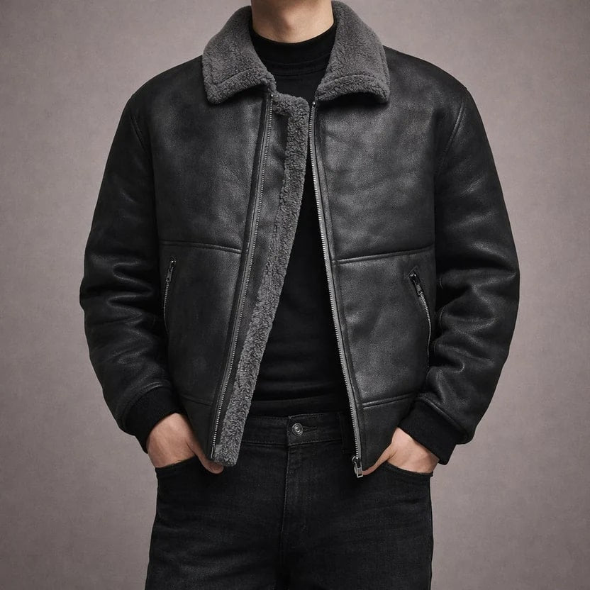 Caesar Men's Zip-Up Fleece Jacket