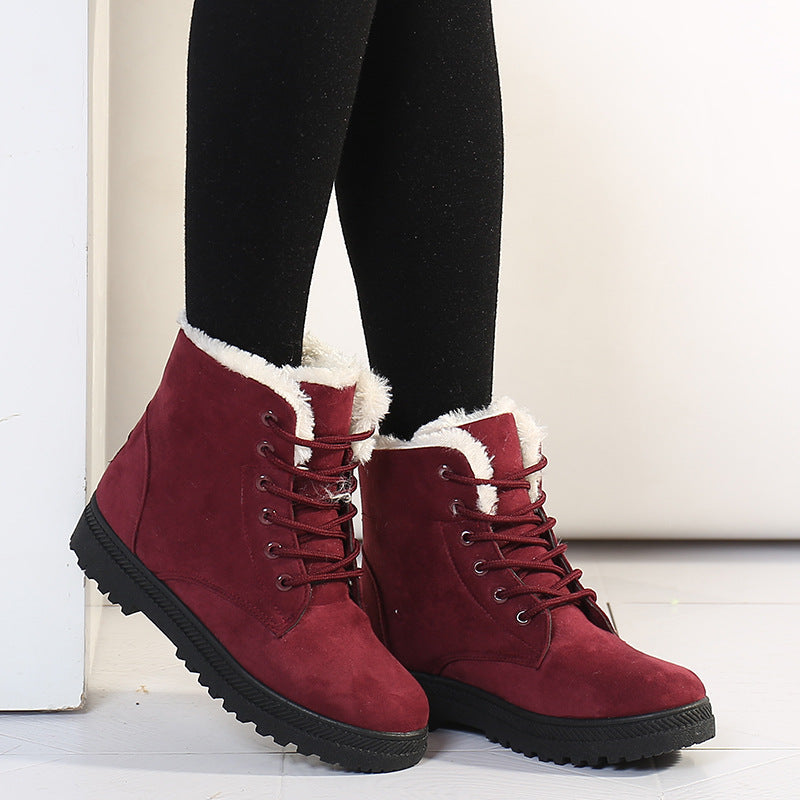 Icelandic Women's Winter Boots – Suede Boots with Plush Fur Lining