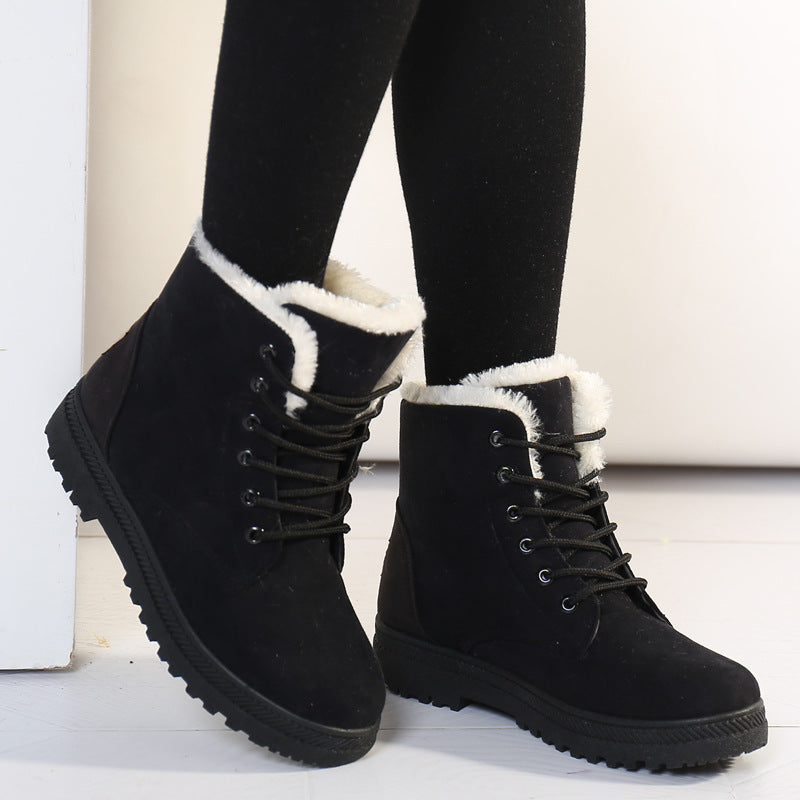 Icelandic Women's Winter Boots – Suede Boots with Plush Fur Lining