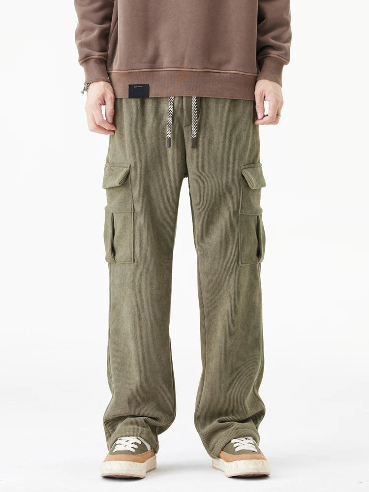 Hayes Tapered Corduroy Cargo Pants – Comfortable Stretch Fabric for Daily Wear