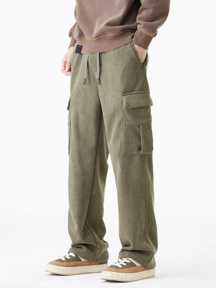 Hayes Tapered Corduroy Cargo Pants – Comfortable Stretch Fabric for Daily Wear