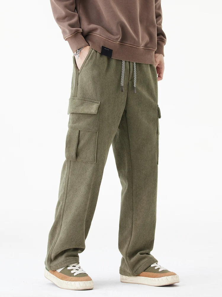 Hayes Tapered Corduroy Cargo Pants – Comfortable Stretch Fabric for Daily Wear