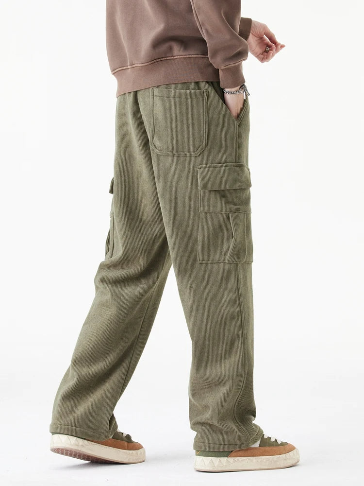 Hayes Tapered Corduroy Cargo Pants – Comfortable Stretch Fabric for Daily Wear