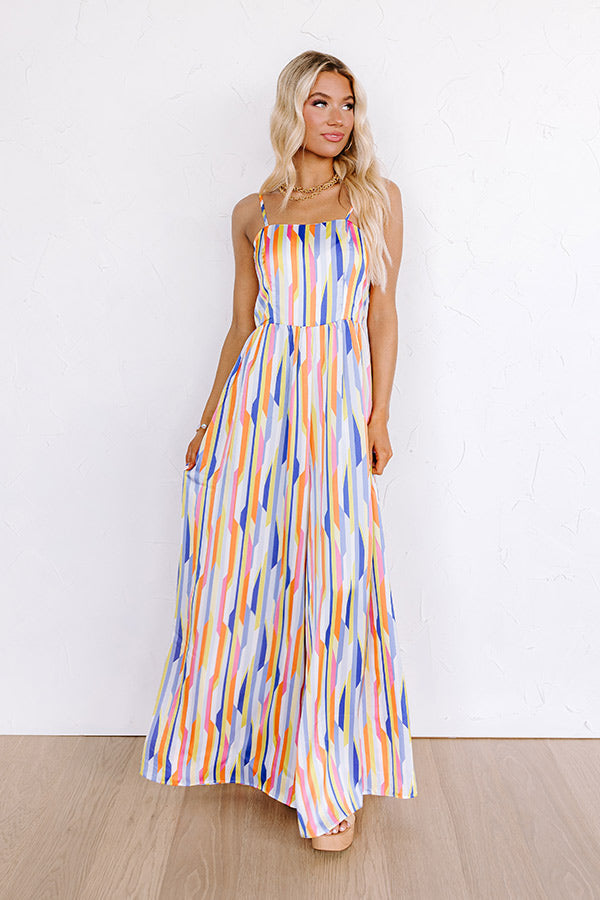 Claire Satin Wide-Leg Jumpsuit – Lightweight Adjustable Waist Tie Summer Outfit
