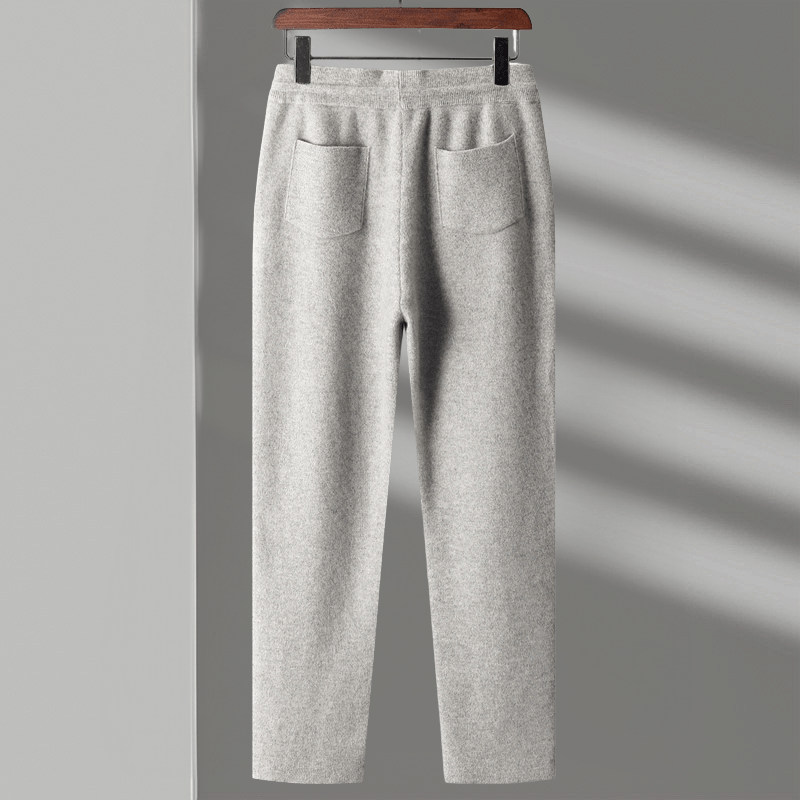 Giovanni Merino Wool Drawstring Pants – Relaxed Tapered Trousers