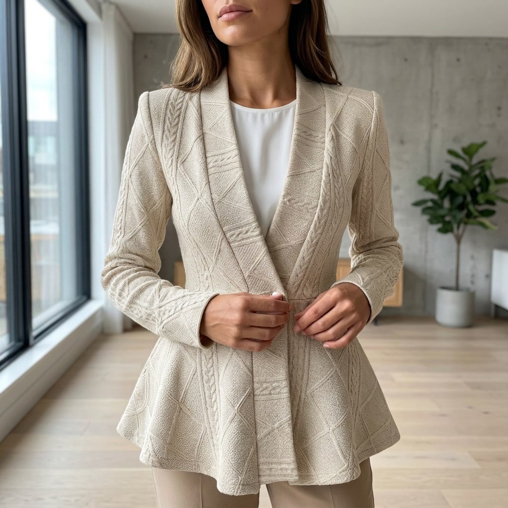 Ananya Women's Jacket – Tailored Peplum Design