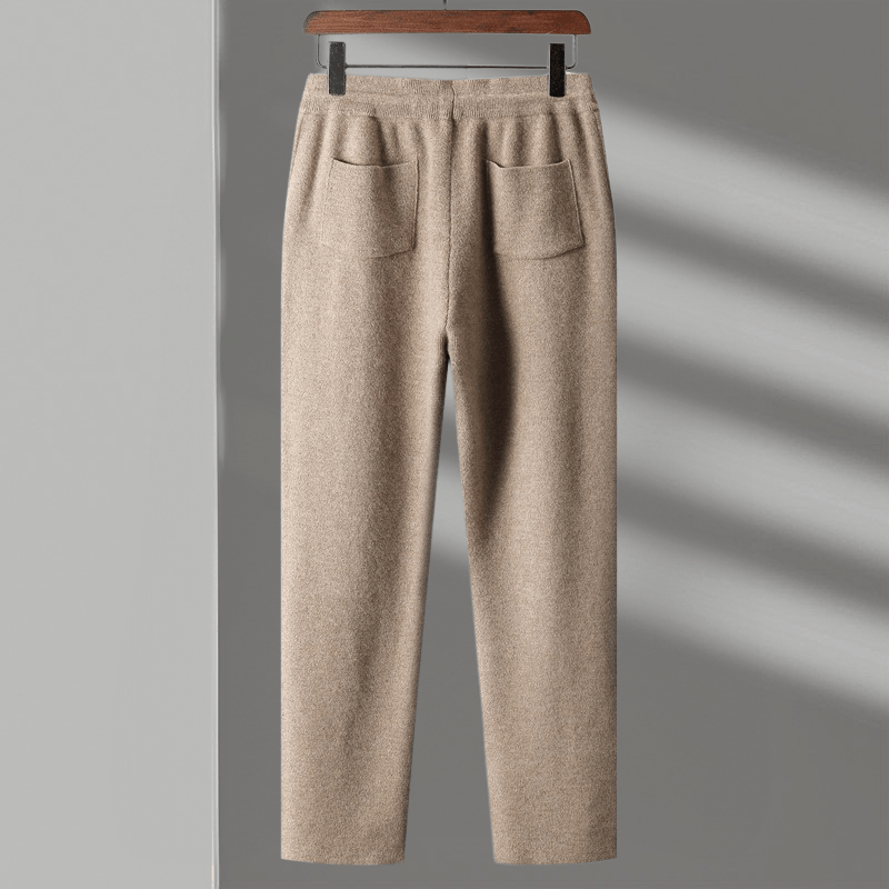Giovanni Merino Wool Drawstring Pants – Relaxed Tapered Trousers