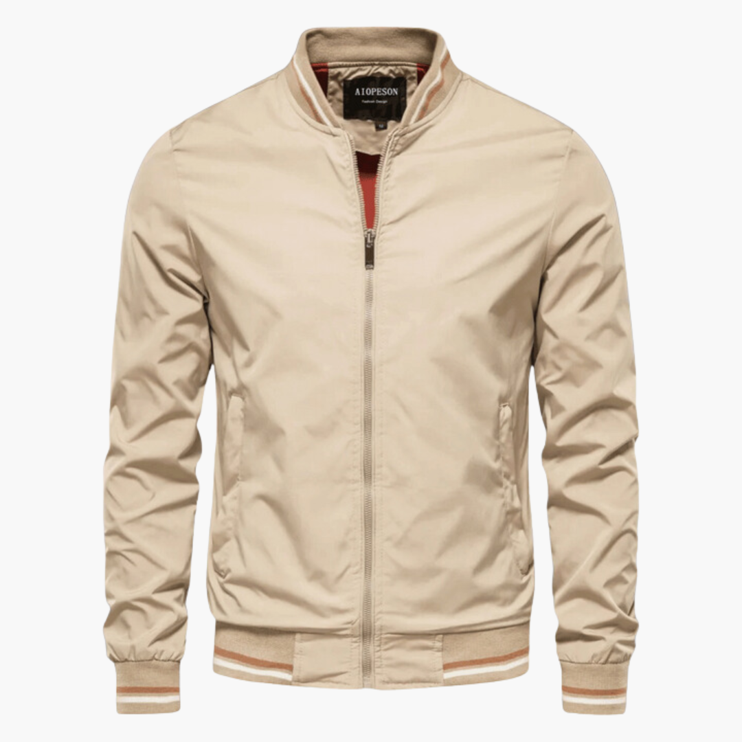 Emerson Men's Lightweight Zip-Up Jacket with Ribbed Trim