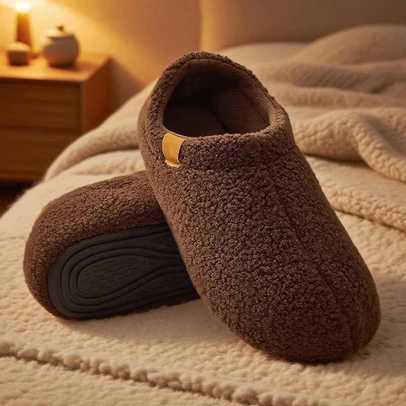 Frostelle Unisex Teddy Fleece Slides – Ultra-Soft Plush Comfort for Indoor & Outdoor Use