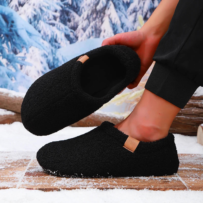 Frostelle Unisex Teddy Fleece Slides – Ultra-Soft Plush Comfort for Indoor & Outdoor Use