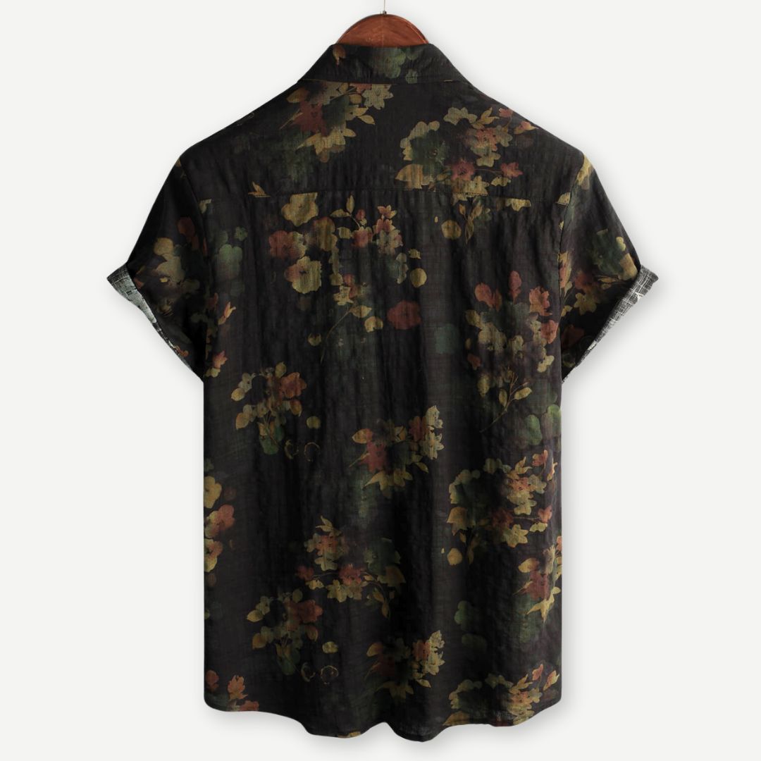 Rafael Lightweight Floral Button Up Shirt – Relaxed Fit Casual Summer Top