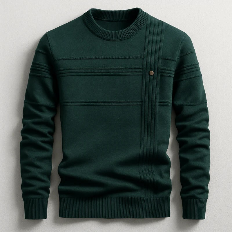 Bradford Men's Midweight Cotton Crew Neck Sweater – Tailored Fit Jumper