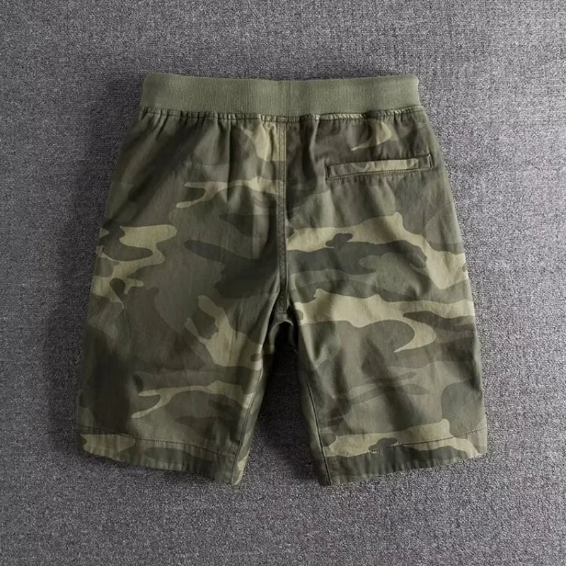 Aiden Tactical Camo Shorts – Lightweight Stretch Fit Cotton Blend Summer Wear
