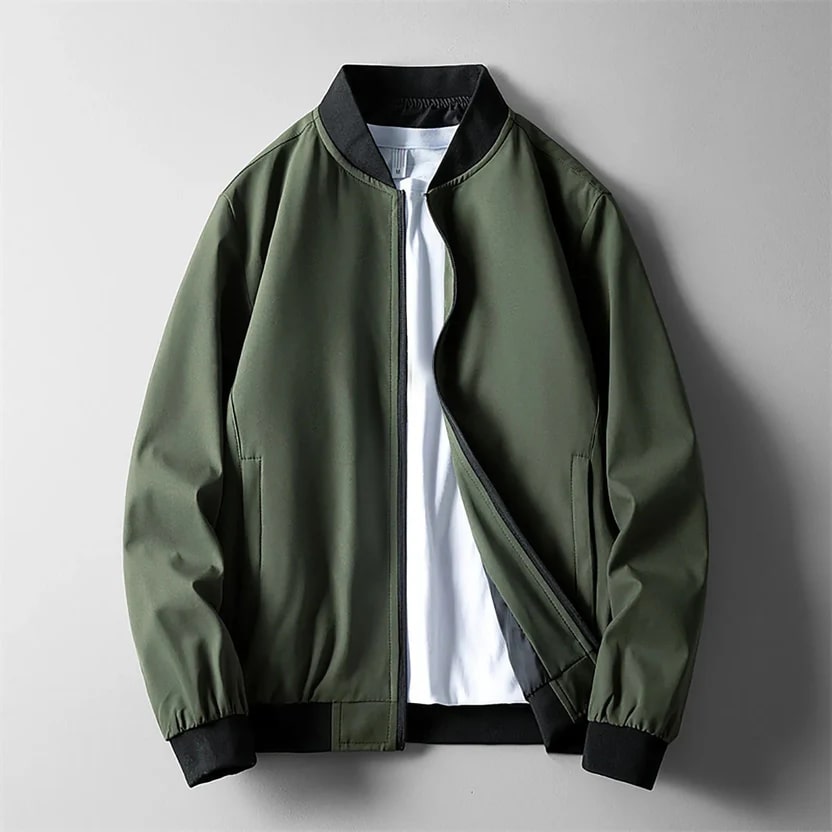 Harriet Men's Lightweight Softshell Bomber Jacket – Wind-Resistant