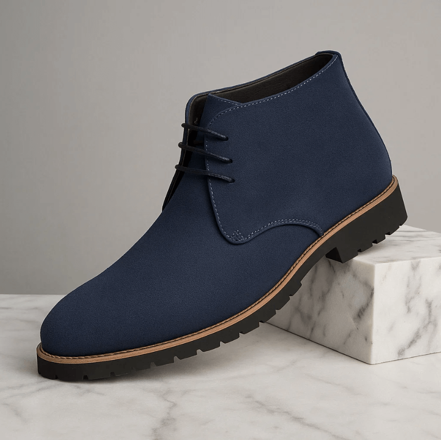 Dante Men's Suede Ankle Boots – Stylish Lug Sole Dress Footwear