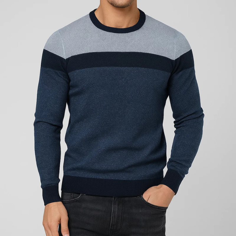 Declan Men's Crew Neck Sweater – Soft Cotton Knit Pullover