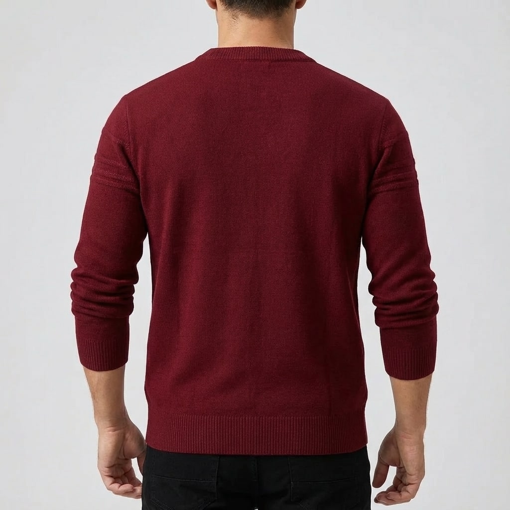 Bradford Men's Midweight Cotton Crew Neck Sweater – Tailored Fit Jumper
