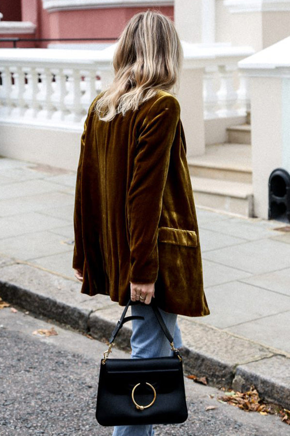 Celly Velvet Blazer – Luxurious Textured Statement Streetwear