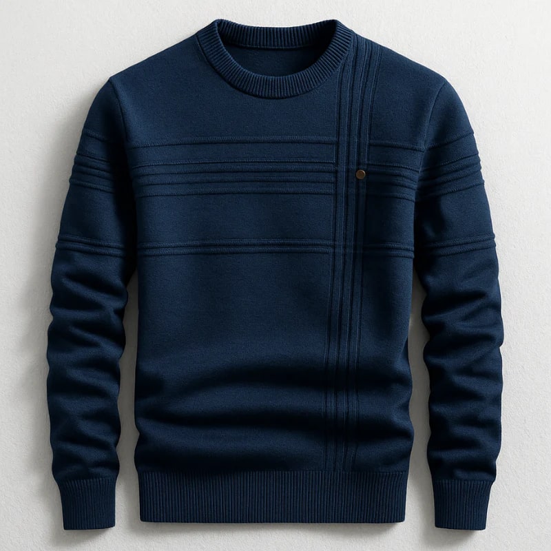 Bradford Men's Midweight Cotton Crew Neck Sweater – Tailored Fit Jumper