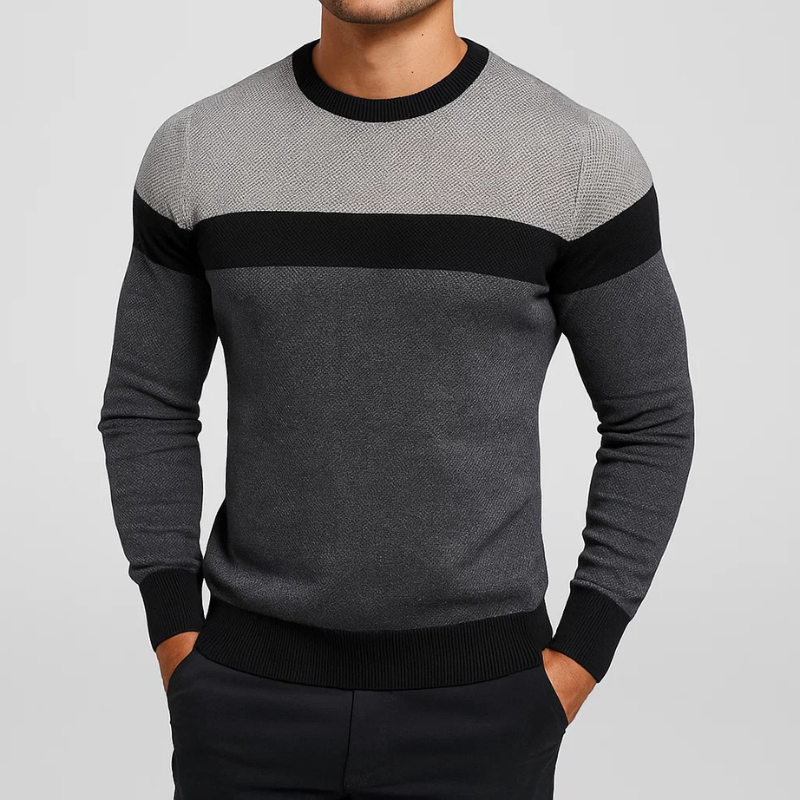 Declan Men's Crew Neck Sweater – Soft Cotton Knit Pullover