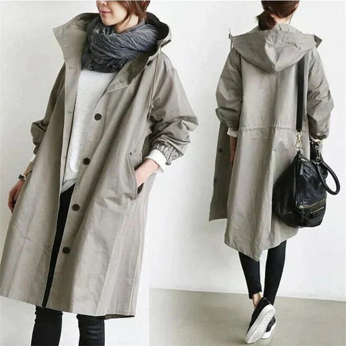 Claire Hooded Lightweight Women's Trench Coat