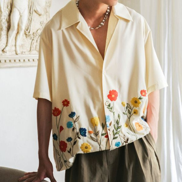 Mateo Soft Floral Summer Shirt – Relaxed Fit Button Down Shirt