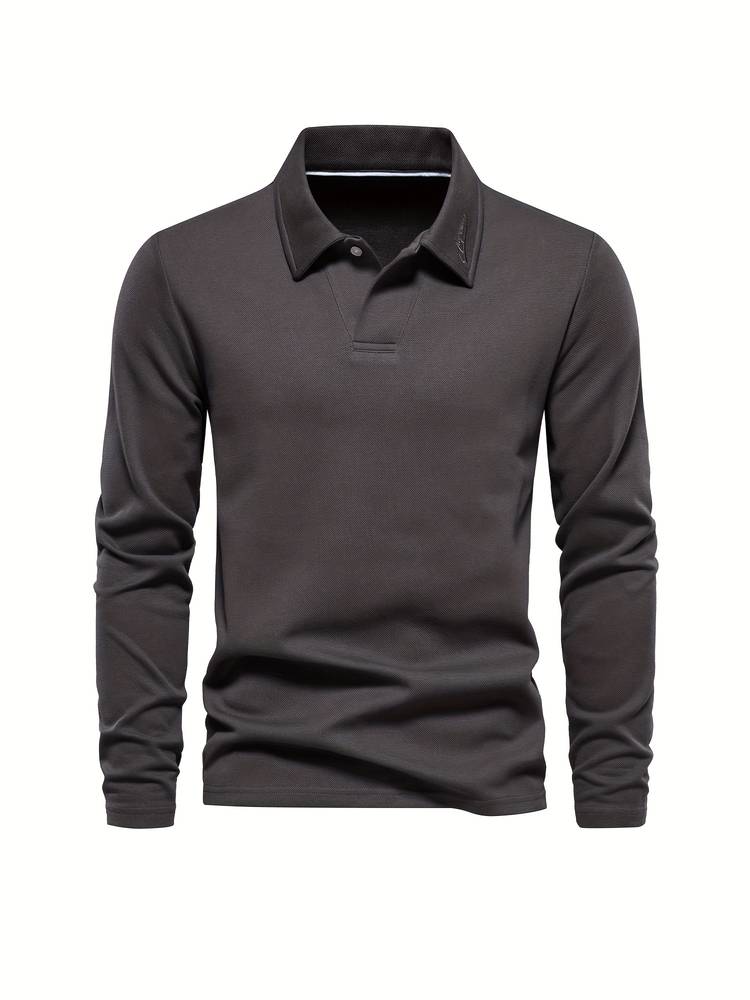 Benedict Soft Touch Long Sleeve Polo Shirt – Modern Fit Everyday Comfort Top