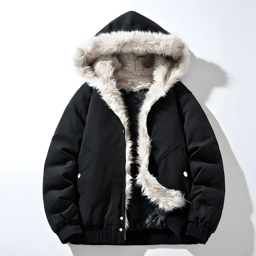 Bradley Men's Quilted Winter Hoodie – Plush-Lined Hooded Jacket