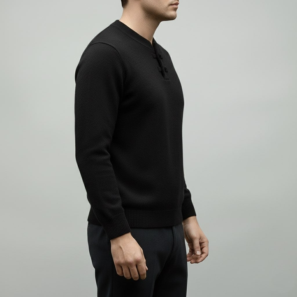 Callahan Men's Ultra-Soft Knit Pullover Sweater with Stand Collar