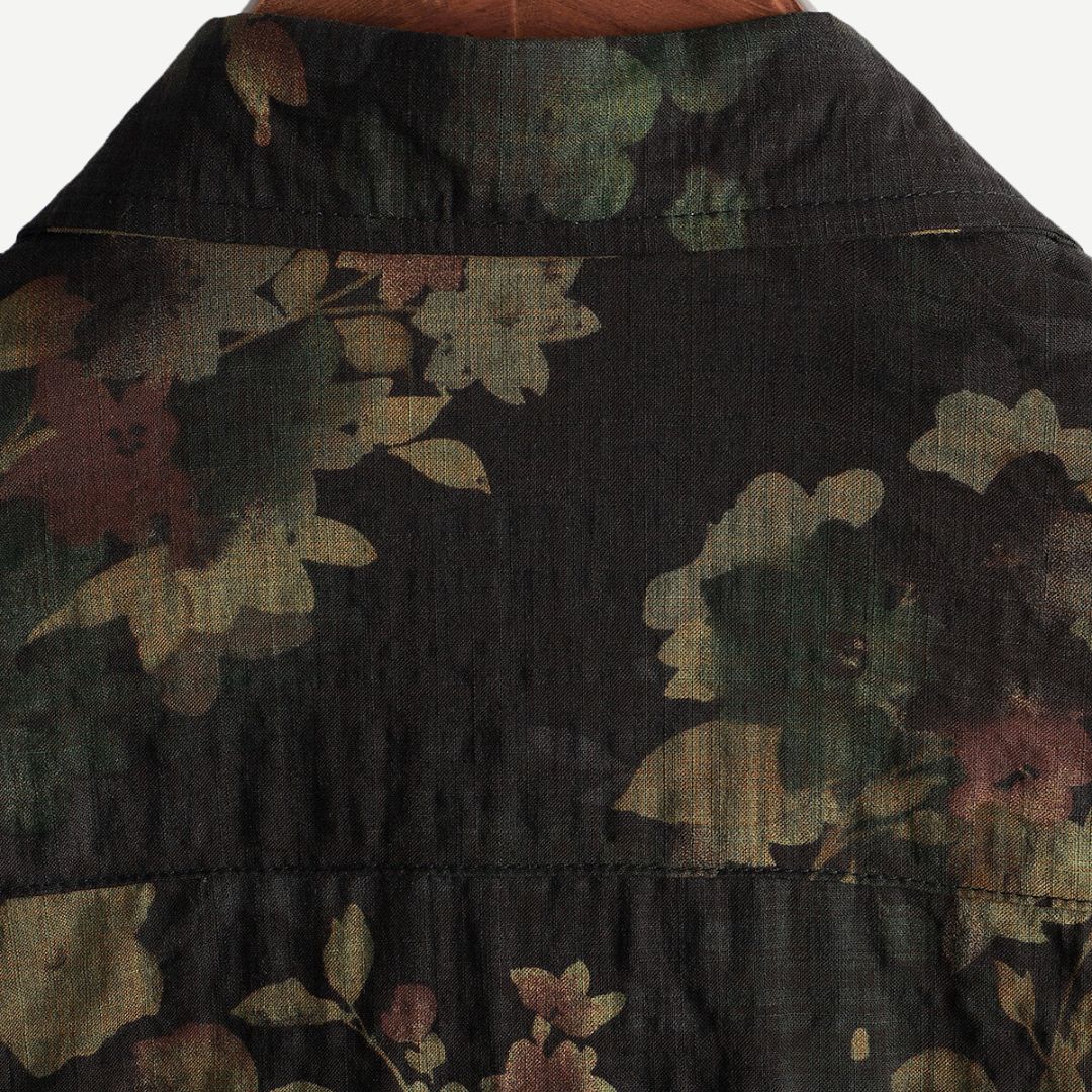 Rafael Lightweight Floral Button Up Shirt – Relaxed Fit Casual Summer Top