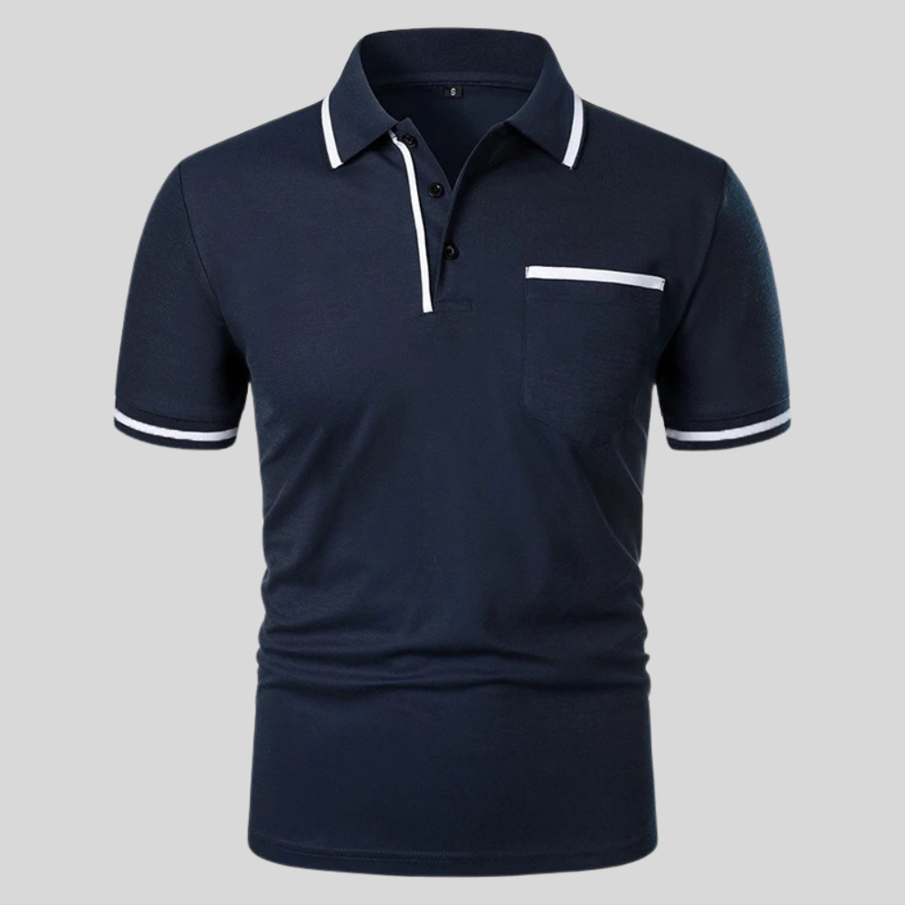 Dexter Polo - Fitted Cotton Blend Short-Sleeve Shirt