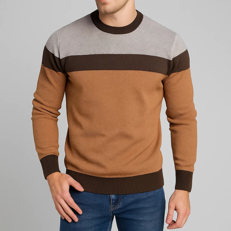 Declan Men's Crew Neck Sweater – Soft Cotton Knit Pullover
