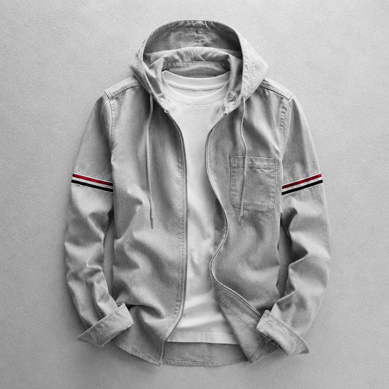 Conrad Hooded Linen Jacket — Lightweight Tailored Fit Layering Piece
