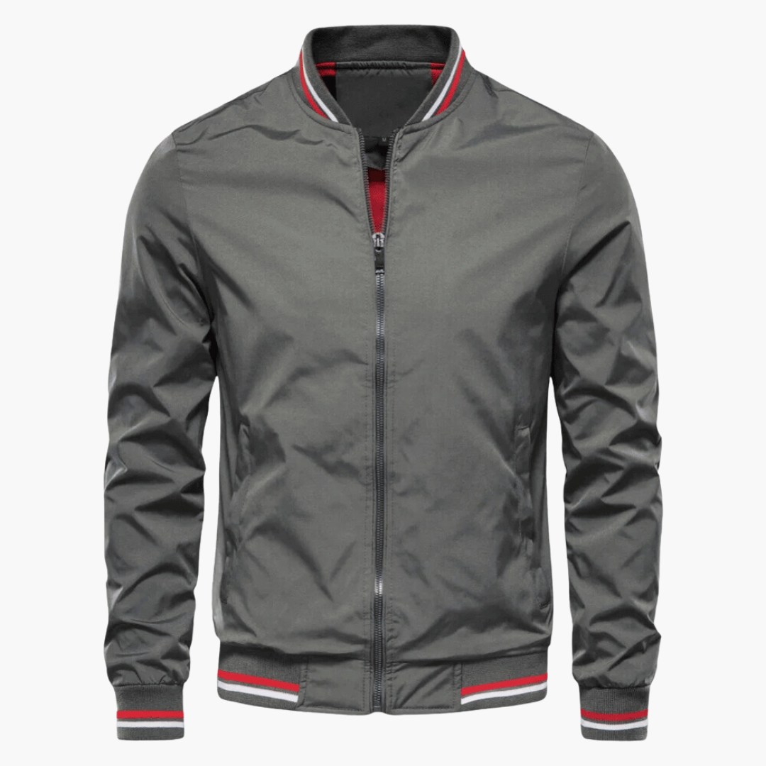 Emerson Men's Lightweight Zip-Up Jacket with Ribbed Trim