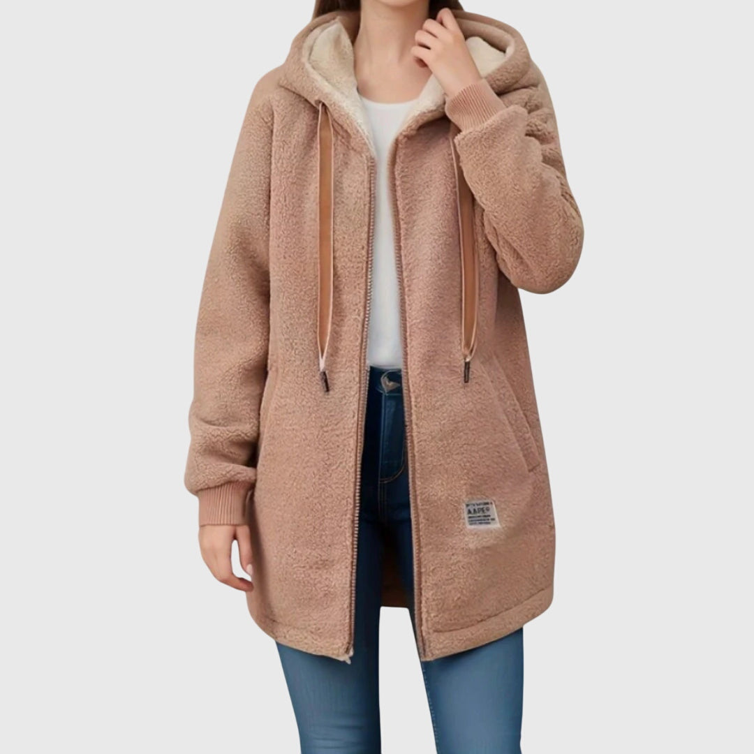 Brigitte Women's Relaxed Fit Fleece Jacket – Cozy Warmth for Chilly Days