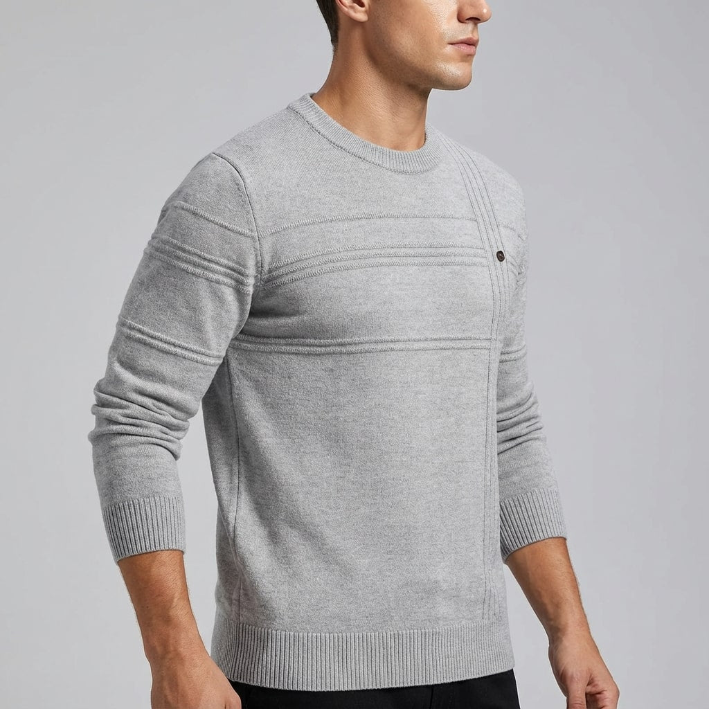 Bradford Men's Midweight Cotton Crew Neck Sweater – Tailored Fit Jumper