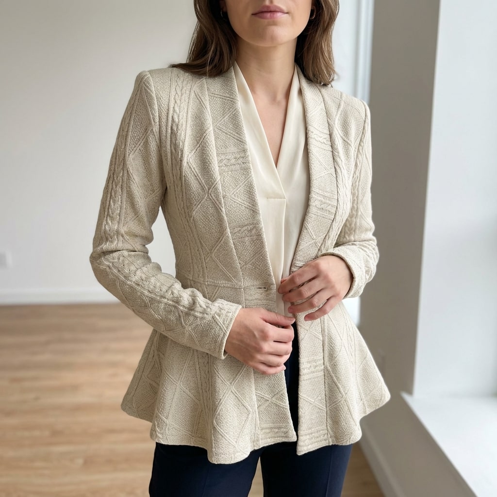 Ananya Women's Jacket – Tailored Peplum Design