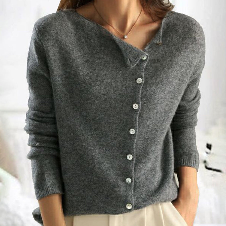 Allegra Women's Button-Front Knit Cardigan – Soft Sweater for Layered Fashion