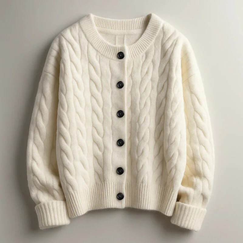 David Men's Cable Knit Cardigan – Classic Button-Up Style
