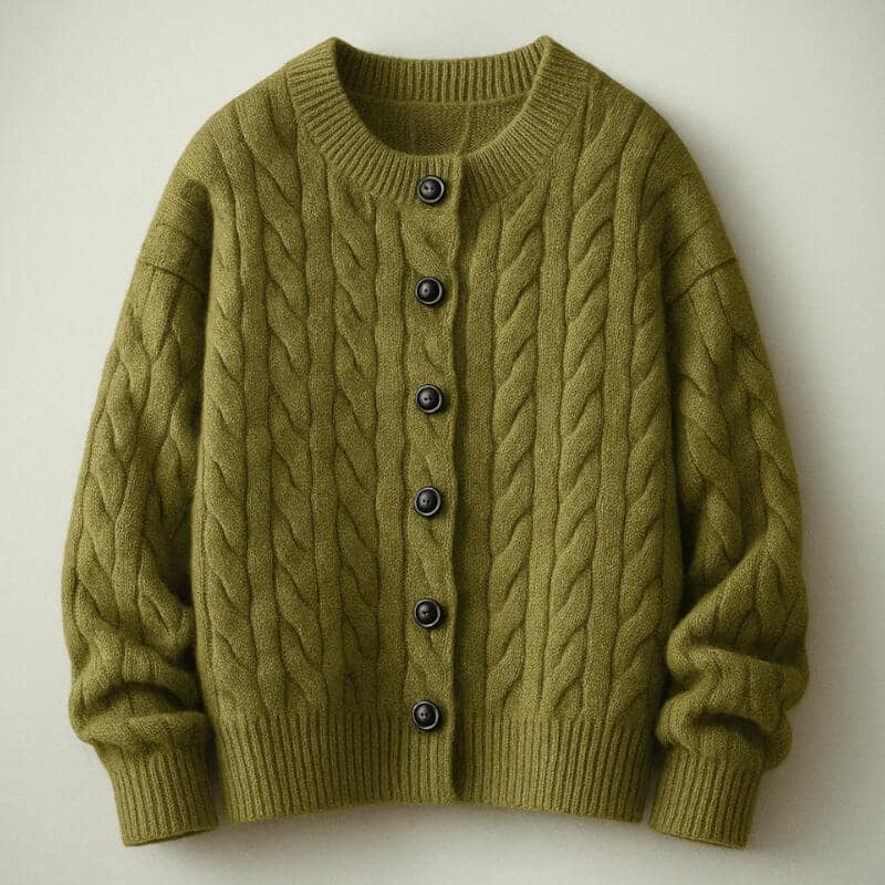 David Men's Cable Knit Cardigan – Classic Button-Up Style
