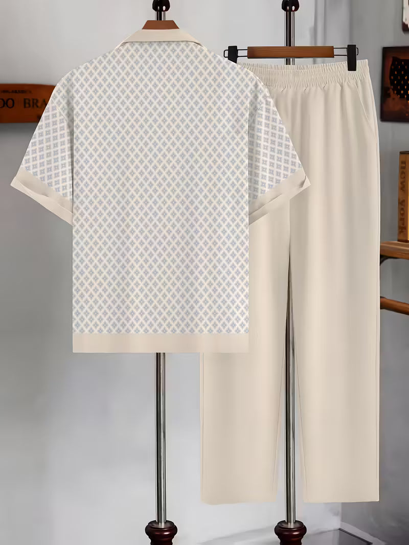 Harry Lightweight Two Piece Set – Geometric Print Summer Outfit