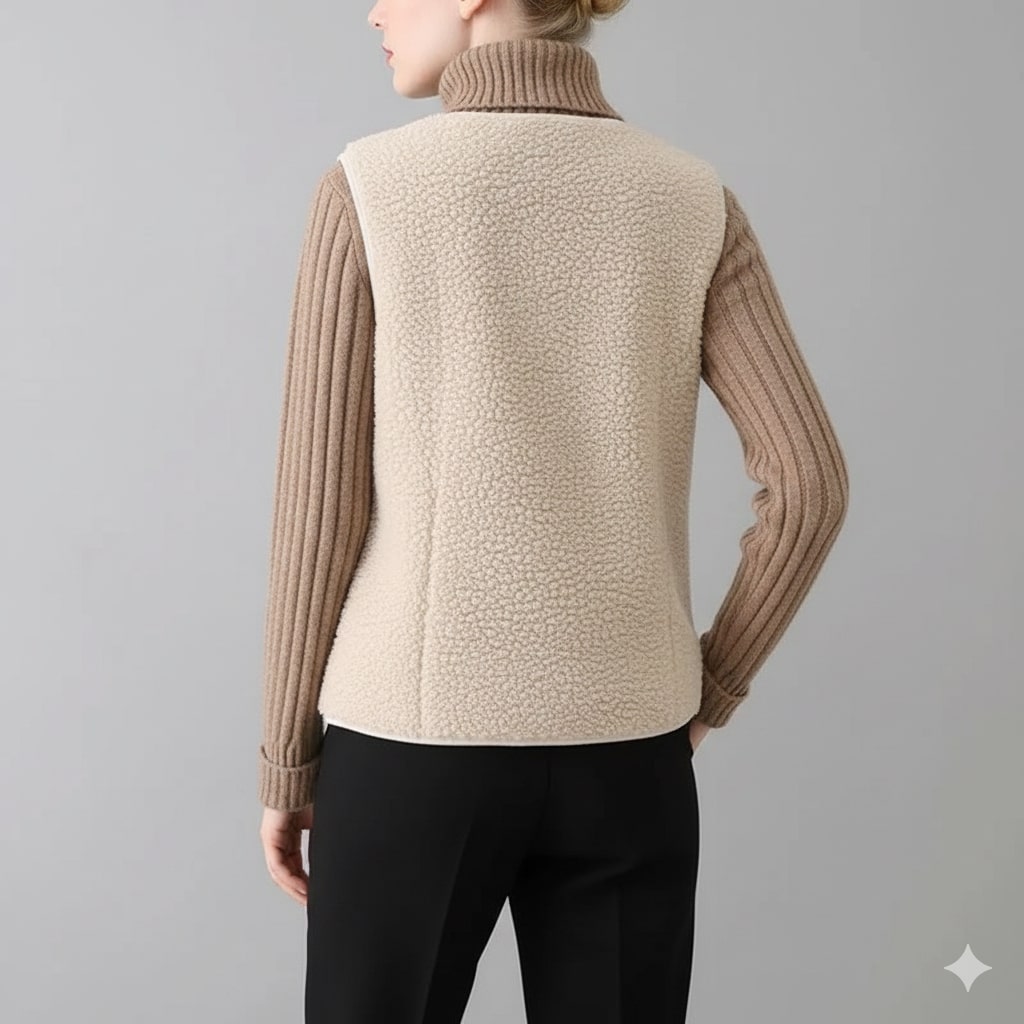 Herlene Women's Plush Shearling Fleece Vest – Lightweight Layer