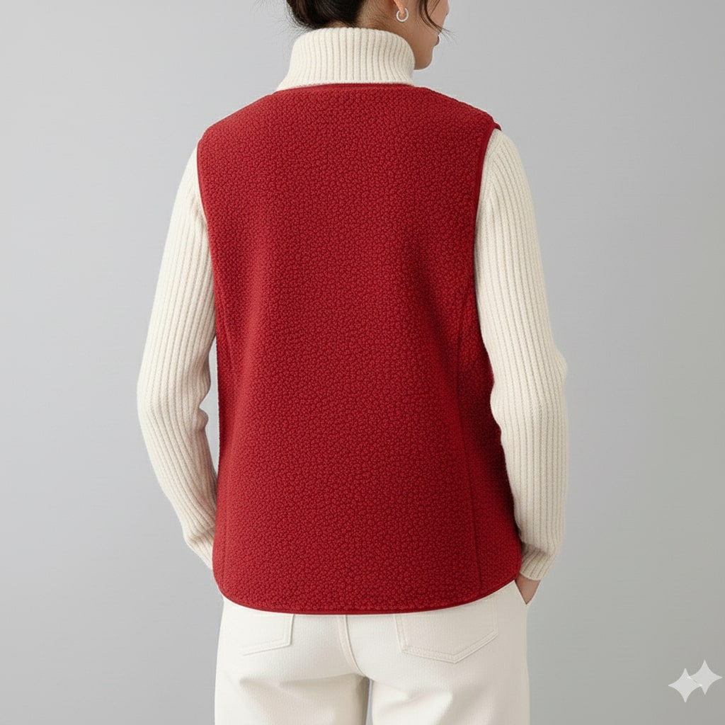 Herlene Women's Plush Shearling Fleece Vest – Lightweight Layer