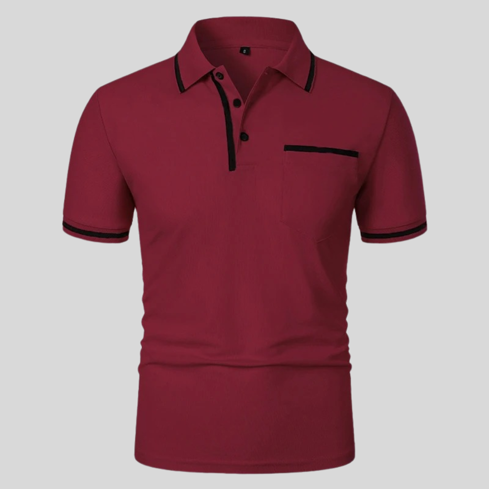 Dexter Polo - Fitted Cotton Blend Short-Sleeve Shirt