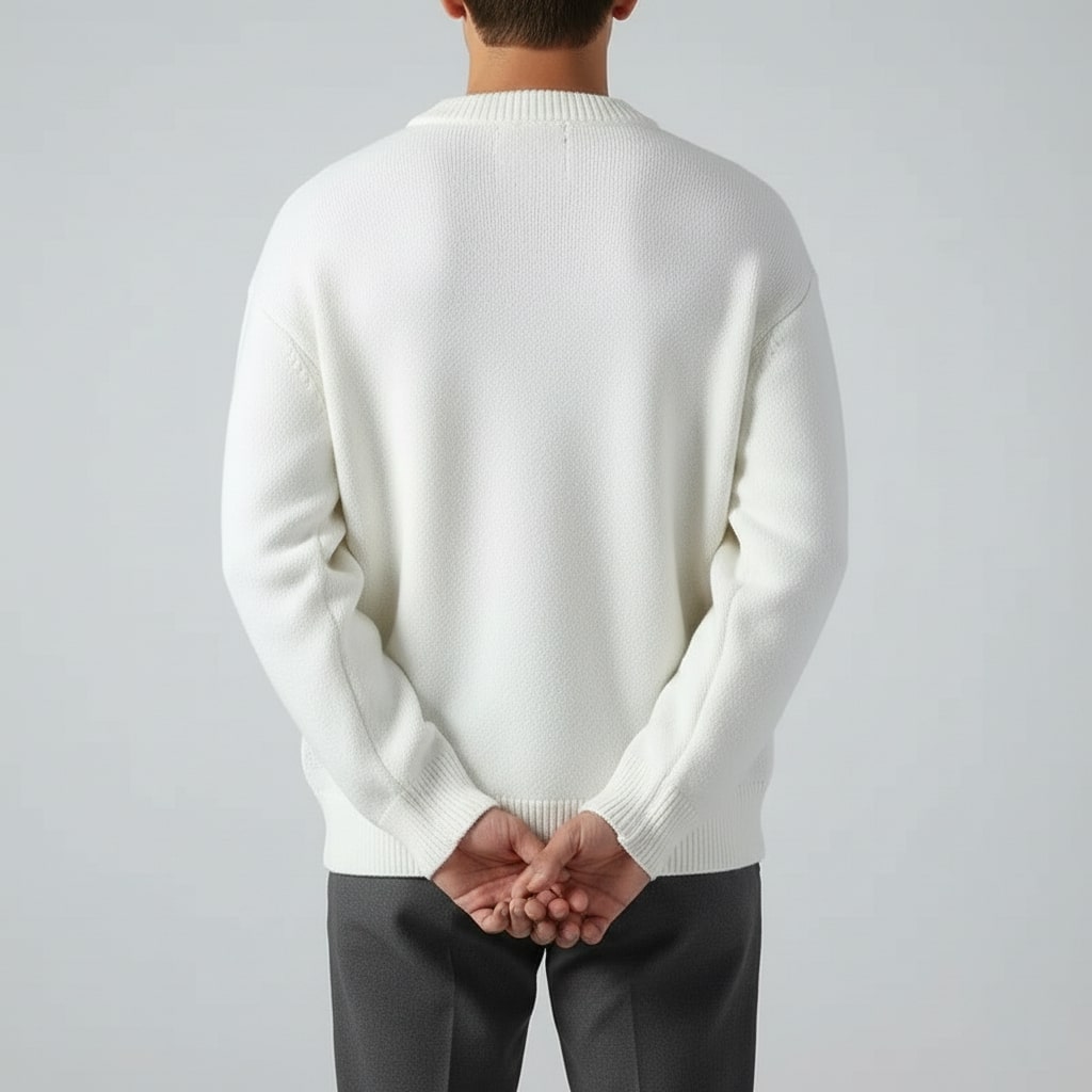 Aiden Men's Distressed Sweater – Textured Knit Pullover with Bold Frayed Accents