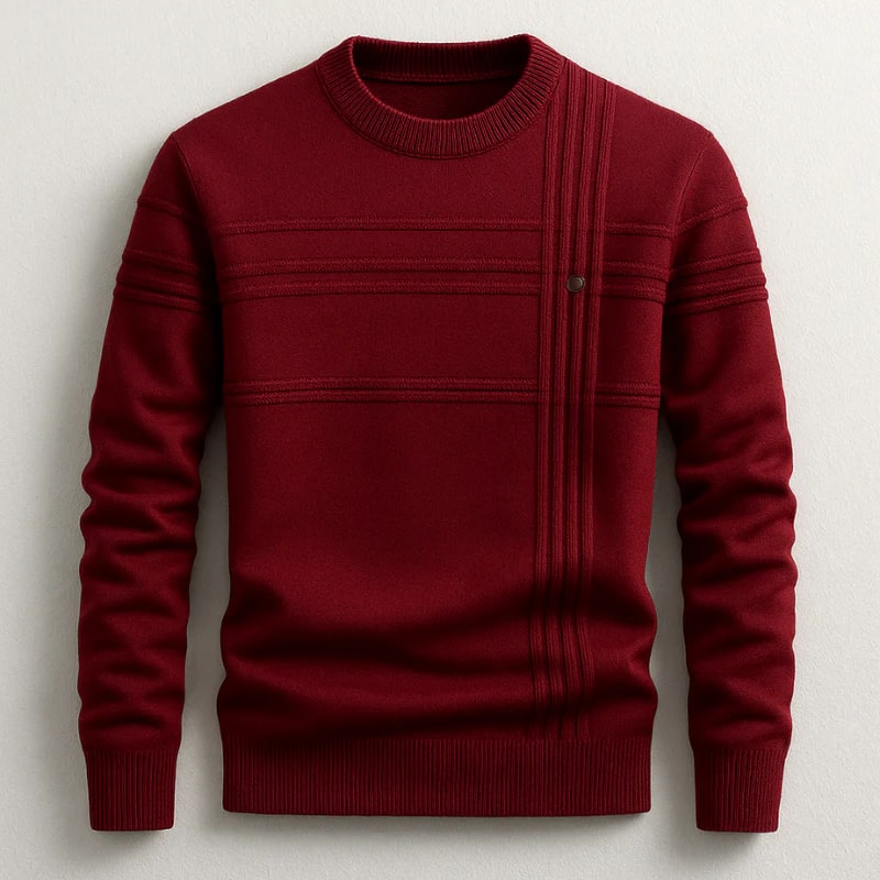 Bradford Men's Midweight Cotton Crew Neck Sweater – Tailored Fit Jumper